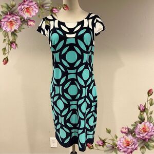 Covington short sleeve Geometric print mini Dress size 6